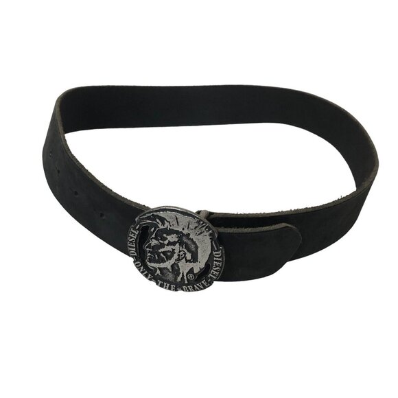 Sold Vintage Diesel Leather Punk Rock Mohawk Grunge Belt - Picture 7 of 8